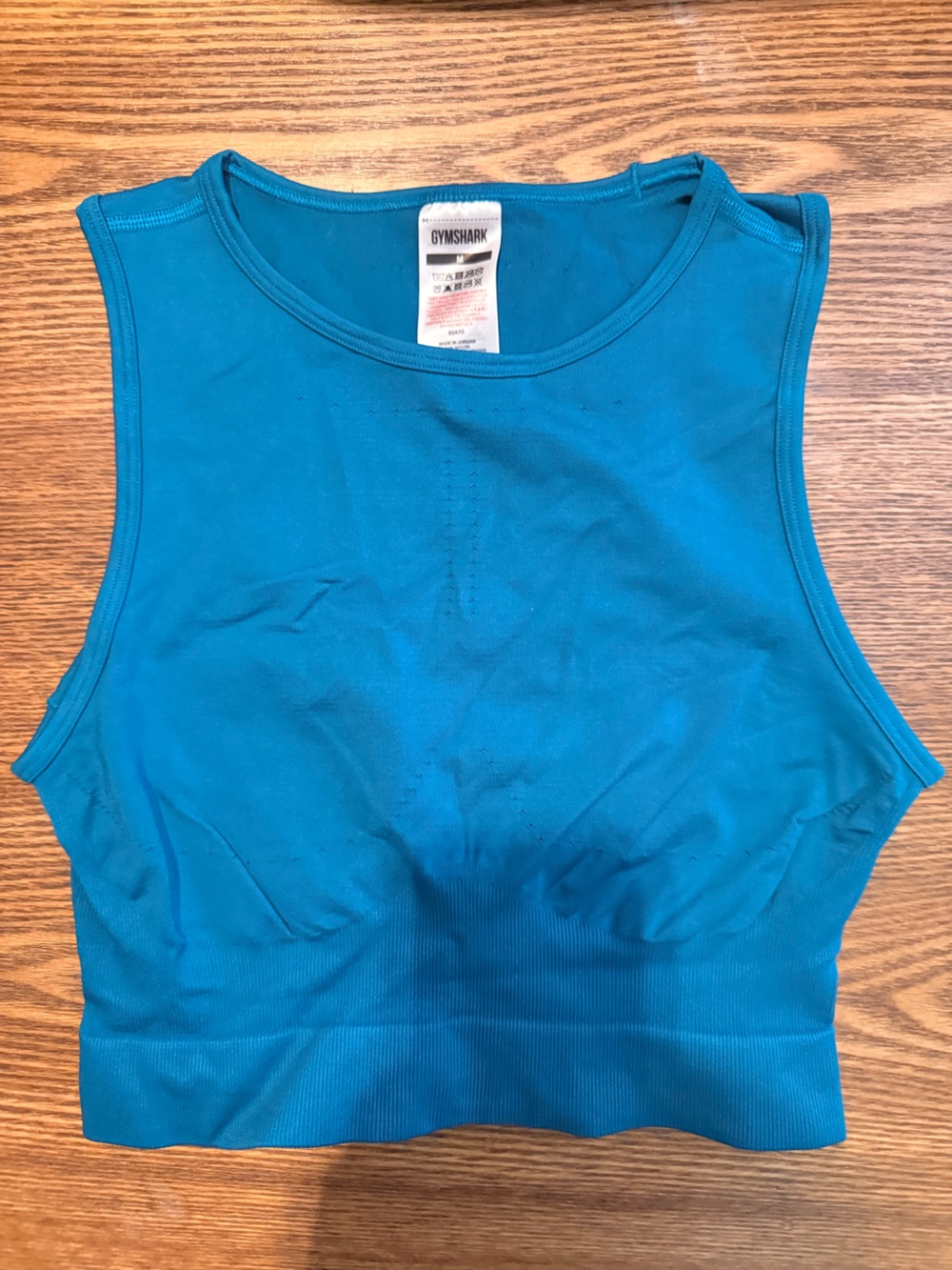 Gymshark Teal High-Neck Seamless Tank